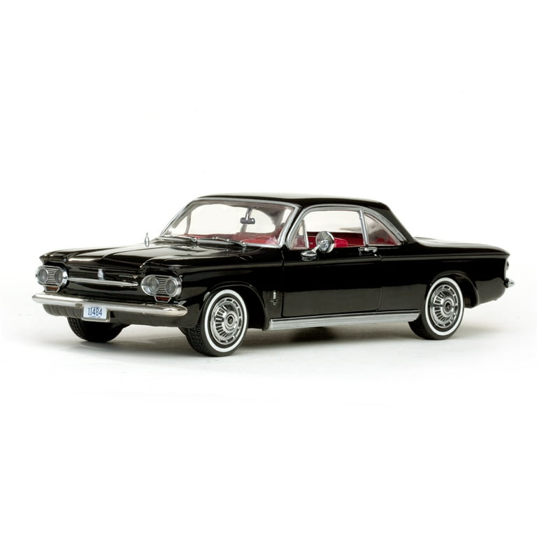 1963 Chevrolet Corvair Coupe Tuxedo Black 1/18 Diecast Car Model by Sunstar