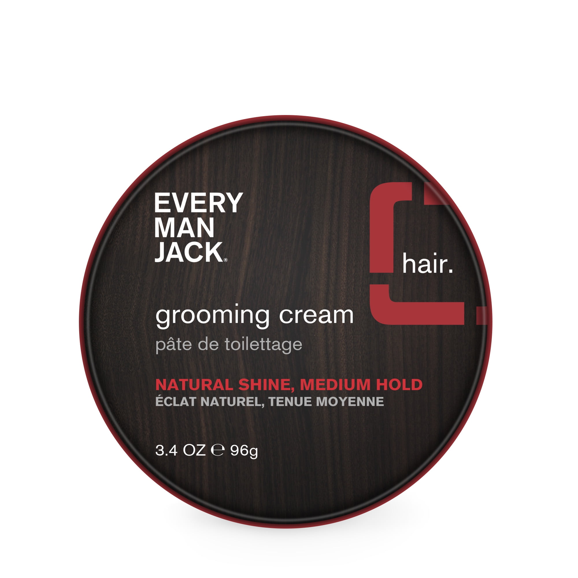 Every Man Jack Hair Styling Grooming Cream for Men, Naturally Derived, 3.4 oz