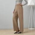 thumbnail image 2 of MYAOYI Womens Pants High Waisted Wide Leg Dress Pants Pleated Work Trousers, 2 of 8
