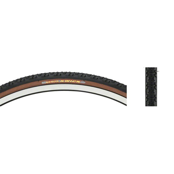 Kenda Kwick Tire - 700 x 30, Clincher, Wire, Black/Mocha, 60tpi