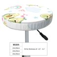 thumbnail image 4 of Balery Green Blue Avocado Fundas de asiento para taburete de bar redondo de tela de terciopelo ajustables que protegen de arañazos y manchas para sillas de 14 a 17 pulgadas.-14 inch, 4 of 7