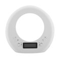 thumbnail image 3 of Reloj despertador con forma de luna, pantalla LED recargable, mesita de noche, lámpara de noche, luz (blanco), 3 of 8