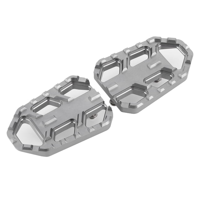 2pcs/set Repose-Pieds Large Antirouille pour Moto Noir,