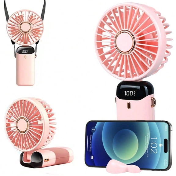 2026 NEW Handheld Fan, Combination Pack-White-Handheld Fan With 4000 MAh Battery Max 48 Hours Runtime,Pocket Fan Portable Battery Operated Or USB Powered Fan,5 Speeds,Mini USB Portable