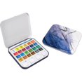 thumbnail image 4 of Daler-Rowney Aquafine Watercolor Paint Half Pan Travel Set-24/Pkg, 4 of 5