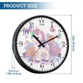 thumbnail image 3 of Voice Activated Clock with Glow Light 12 Inch Large Silent Wall Clock Battery Operated for Home Decor Pastel Colors Unicorn, 3 of 8