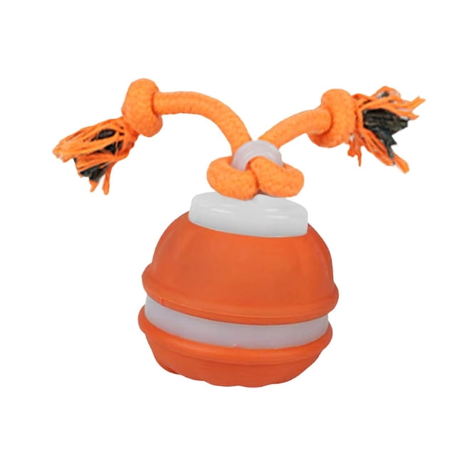 Pelota de entrenamiento para perros con cuerda, juguete para perros, pelota recargable, interactiva para viajes Naranja