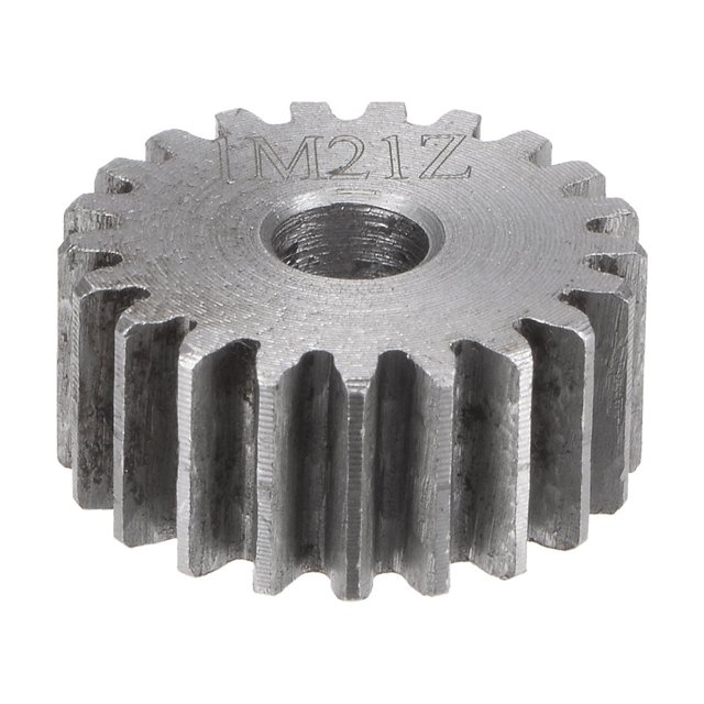 Unique Bargains Straight Spur Gear 12mm Inner Aperture 21T 1 Module 45# Steel Motor Gear