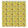 thumbnail image 3 of Botanical Shower Curtain, Blooming Flowers on Swirling Branches Lively Spring Trees Rural Woodland Theme, Fabric Bathroom Set with Hooks, 69W X 84L Inches Extra Long, Multicolor, by Ambesonne, 3 of 3