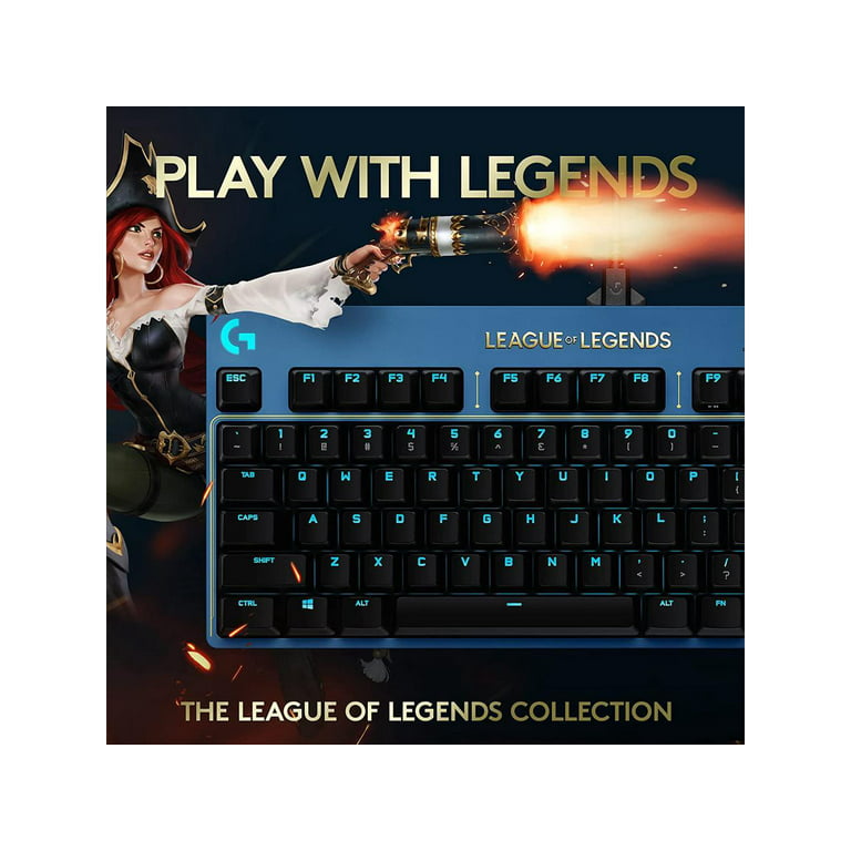 Logitech G PRO Mechanical Gaming Keyboard - Ultra-Portable Tenkeyless  Design, Detachable USB Cable, LIGHTSYNC RGB Backlit Keys, Official League  of Legends Edition