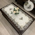 thumbnail image 2 of Binwennn Oval Dining Table Set for 4 with Leaf Large round Table Mats 4 Woven Plate Chargers Rectangular Tea Table Mat N Western Tablecloth New Chinese Pure Color Cloth Lace Desk Cover Cover, 2 of 6