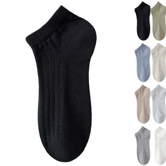 Mens Ankle Socks Thin Mesh Cotton Running Socks Summer Sweat Absorbent Breathable Sports Socks,Black