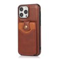 thumbnail image 2 of For Iphone 14 Pro Soft Skin Wallet Bag Phone Case(Brown),iPhone 15, 2 of 6