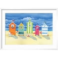 thumbnail image 2 of Art.com Brighton Huts Art Print by Paul Brent, White Frame Wall Art, 29" x 21", 2 of 5