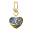 thumbnail image 1 of Llavero de metal en forma de corazón Agua de Mar Cielo Nube dorado 3.2x3cm, 1 of 3