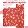 thumbnail image 5 of Red Christmas Gingerbread Man Pattern Toddler Nap Mats for Kids Preschool,59"x22" Sleeping Mat Bag or Kids,Toddler Sleeping Bag,Toddler Nap Mat or Daycare, 5 of 6