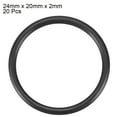 thumbnail image 2 of 20Pcs Black 24mm Dia 2mm Thickness Nitrile Rubber O Ring NBR Sealing Grommets, 2 of 2