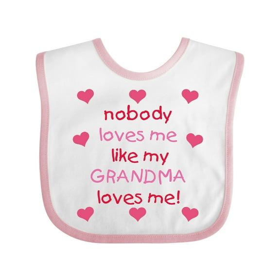 Inktastic Nobody Loves Me Like My Grandma Loves Me Girls Baby Bib