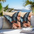 thumbnail image 4 of Outdoor Pillow Cover Blue Butterfly Pink Flowers Set of 2 Waterproof Throw Pillowcases Watercolor Painting Decorative Patio Furniture Pillows for Couch Garden Indoor & Outdoor Use, 4 of 9