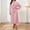 Pink, variant on BFHHYA Fleece Robes for Women Cozy Fuzzy Button Down Long Sleeve Bathrobes Casual Comfy V Neck Sleepwear Fall Winter Warm Loungewear for Daily Home Wear