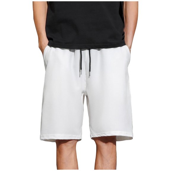 Plebaso Men's Workout Shorts Drawstring Lightweight Training Shorts Breathable Athletic Shorts with Pockets