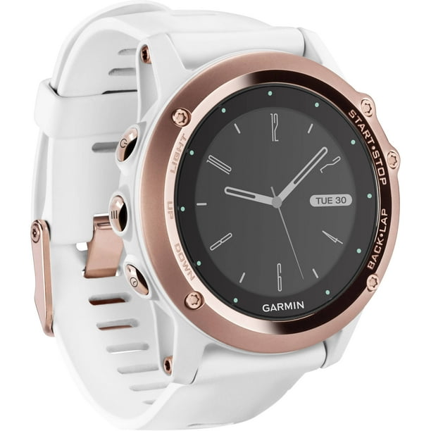 Garmin Fenix 3 Sapphire Multisport Training Gps Watch Rose Gold With White Band Walmart Com Walmart Com