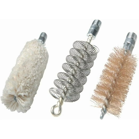 Bore Cleaning Brush for 12 Gauge – 3-Pack Barrel Cleaning Kit with Bore Mop, Tornado Brush, and Phosphor Bronze Brush