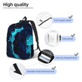 thumbnail image 5 of Balery Blue Marble And Gold Vintage Canvas Backpack for Men and Women - Large Capacity, Durable Travel Laptop Bag for School, Work, Hiking, and Outdoor Activities, 5 of 7