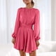 thumbnail image 1 of Vestido fruncido de una línea Mini vestido fluido Vestido de fiesta de cóctel informal para mujer Ygjytge Rosa T M para Mujer, 1 of 7
