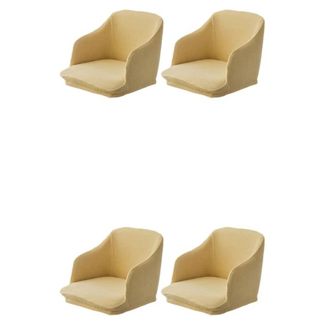 Baohd 2pieces Contemporary Chair Protection Stretchy Chair Covers In Fashionable cream-coloured 2Set