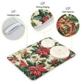 thumbnail image 3 of Yayeee Dish Drying Mat for Kitchen Counter 16"x18" Microfiber Absorbent Pad, Red Christmas Poinsettia, 3 of 7
