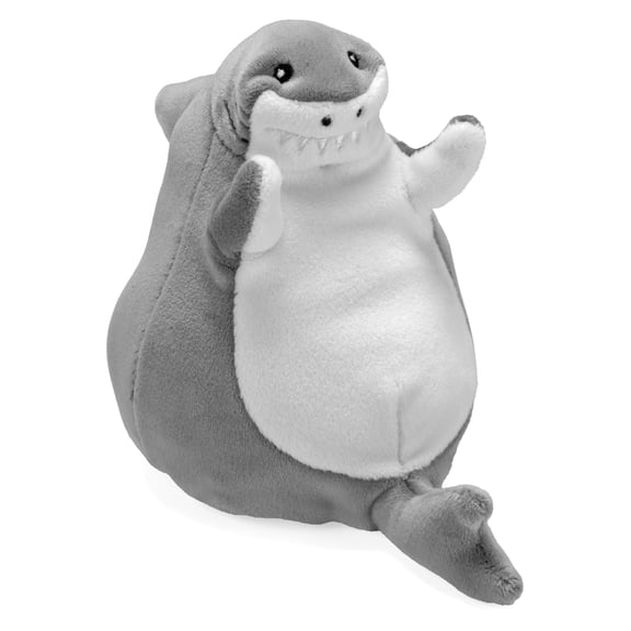 Wild Republic Flipkins Great White Shark, Stuffed Animal, 5 Inches, Plush Toy, Fill is Spun Recycled Water Bottles