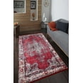 thumbnail image 5 of Borovici Red Vintage Polyester Area Rugs for Living Room Washable Rugs Boho Moroccan Area Rug Soft Geometric Bohemian Distressed Indoor Rug for Bedroom Dining Room Office Foldable Nonslip Rug, 5 of 9