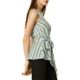 thumbnail image 6 of Allegra K Women's Summer Tops Sleeveless V Neckline Wrap Tie Waist Tops, 6 of 8