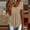 Khaki, variant on Itsame Summer Womens Casual T-Shirt for Women Plain Short Sleeved Shirt Tops Button Round Neck T Shirt Yellow Size S