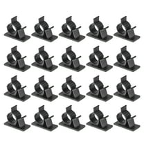 Adjustable Cable Clips, 20 Pack 10-13mm Self-Adhesive Cable Clamp Wire Clamps, Black