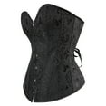 thumbnail image 3 of Womens Bustier Corset Top Overbust Corset For Women Lace Up Corset Tops For Women Black XS, 3 of 4