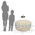 thumbnail image 4 of Art Pouf Cover with Zipper, Colorful Star Motifs in Different Sizes, Soft Decorative Fabric Unstuffed Case, 30" W X 17.3" L, Multicolor, by Ambesonne, 4 of 5