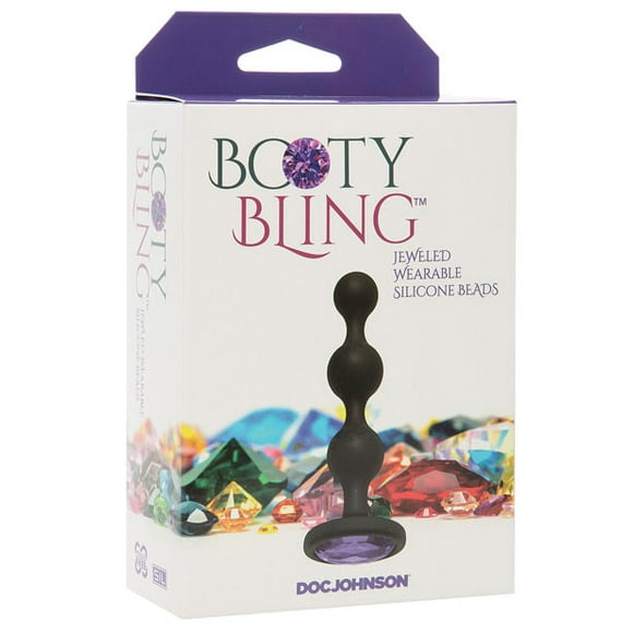 Booty Bling Perles en Silicone Portables - Violet
