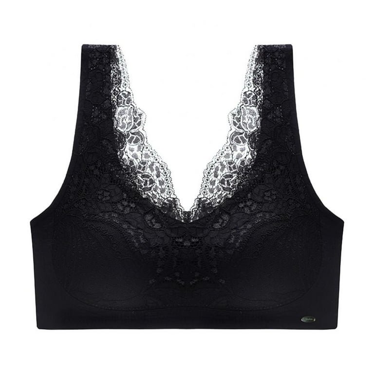 Seamless Bras for Women Comfort Sleep Bra Bralette Lace Tank Top