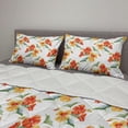 thumbnail image 2 of Green and Orange Comforter & Sham Bedding Set, Watercolor Nasturtium Flowers Pattern with Colorful Blooming Nature Design, 3 pcs Duvet Set Microfiber Filling Quilt, 5 Sizes, Multicolor, by Ambesonne, 2 of 4
