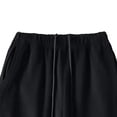 thumbnail image 3 of LOVZFMLL Women's Pants, Fall/Winter Drawstring Elastic Waist Loose Cuffed Thick Pants Black, S, 3 of 4