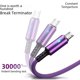 thumbnail image 5 of Lámpara de respiración de relámpago alargada de 2 m, cable luminoso de 5 A para teléfono móvil, apto para Apple, alambre trenzado con lámpara, 5 of 5