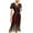 Red, variant on QUNYINEY Summer Dresses for Women Short Sleeve Dressy Sequin Cocktail Dress V Neck Tassel Vintage Midi Party Dress