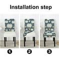 thumbnail image 5 of Fall Chair Covers for Dining Room Set of 6 Watercolor Pumpkin Pattern Spandex Stretch Dining Room Chair Cover Removable Washable Kitchen, 5 of 6