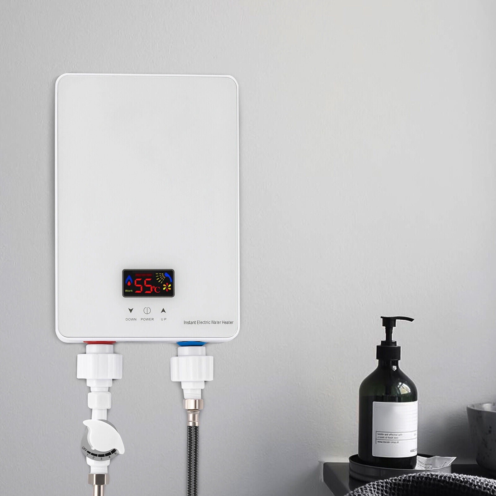 Instant Hot Water Heater 6000W Electric Tankless On Demand House Shower Sink