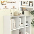 thumbnail image 5 of Spaco 9-Cube Bookcase with 6 Removable Shelves and Raised Support Feet-White, High Bookshelf, Display Storage Rack, Suitable for Home Offices, 5 of 7