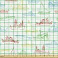 thumbnail image 2 of Ambesonne Marine Fabric by the Yard Upholstery, Various Nautical Vehicles, 2 Yards, Multicolor, 2 of 5