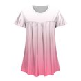thumbnail image 4 of iHengLiXing Tops for Women Plus Size Women's Fashion Printed T-shirt 3/4 Sleeves Blouse Round Neck Casual, 4 of 4