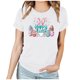 thumbnail image 1 of Mujeres Manga Corta de Verano Tops Día de San Valentín Impreso Cuello Redondo, Camisa de Moda Casual Blusa, 1 of 6